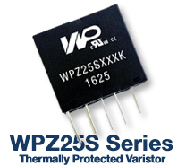 WPZ25S SERIES Thermally Protected Varistor
